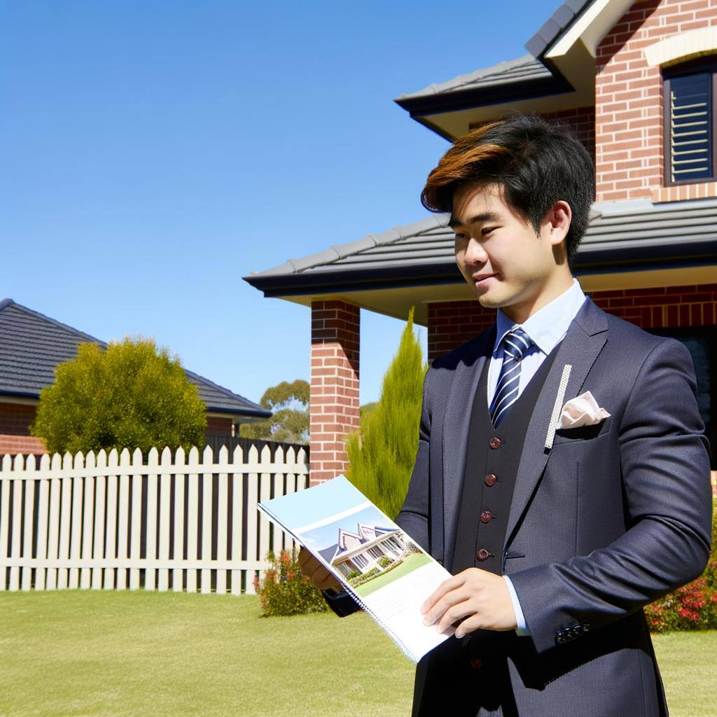 a real estate agent selling a home