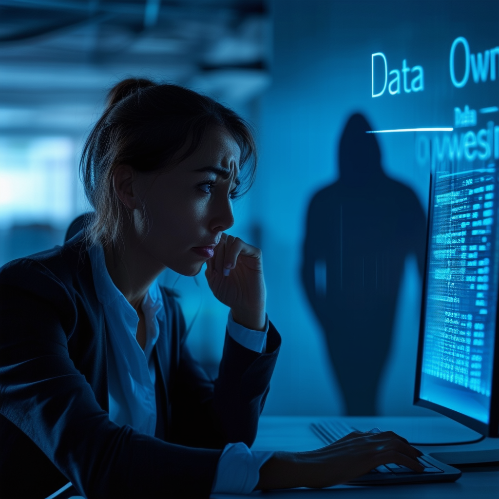 an image of a real estate agent looking concerned