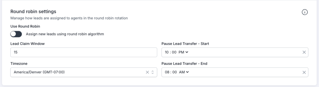new lead round robin