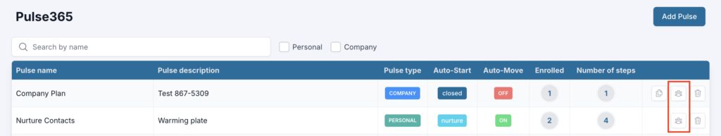 Pulse365 Drip Campaigns pulse enroll 1