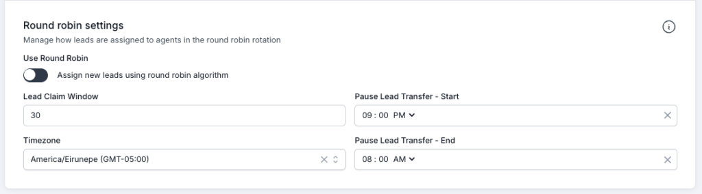 Admin: Round Robin round robin