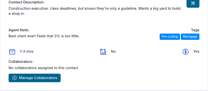 Contact Overview contact preferences