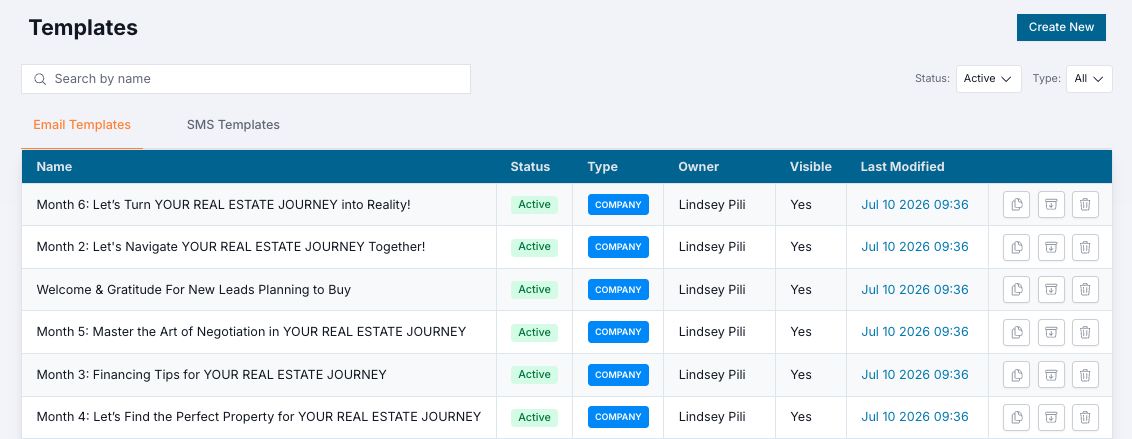 Templates templates list